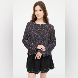 Veronica Beard Lewin Floral Blouse, size 0